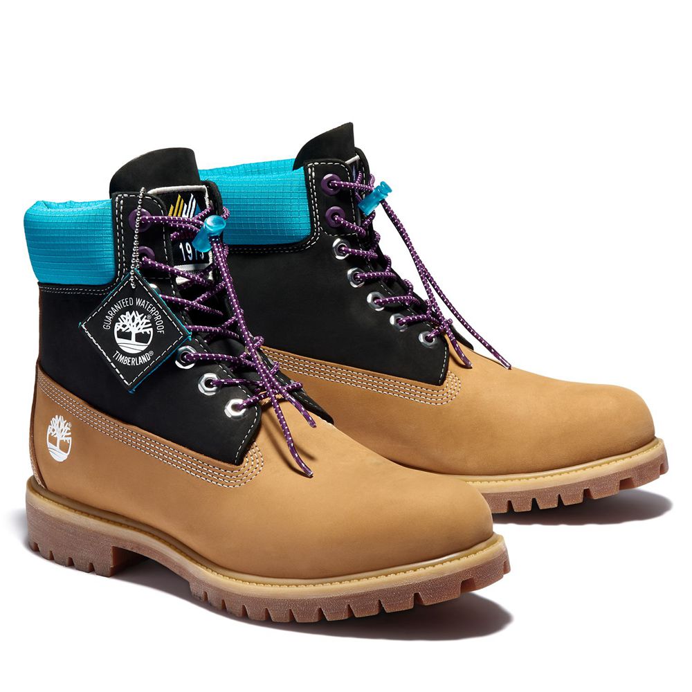 Timberland 6-Inch Μποτακια Ανδρικα Καφε/Μαυρα - Premium Waterproof - Greece 8069521-MP